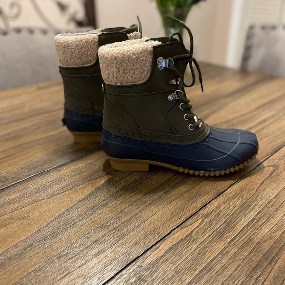 Tommy Hilfiger Rainah Snow Duck Boot Rain Dark Blue Size 7 M Preppy Classic NEW - Picture 6 of 8